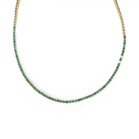 Hues of Emerald Tennis Necklace