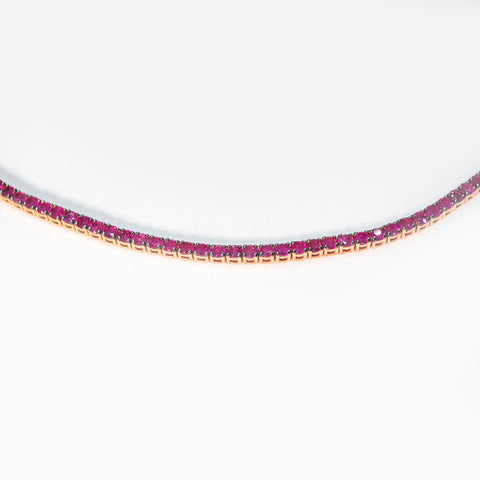 Hues of Ruby Tennis Necklace