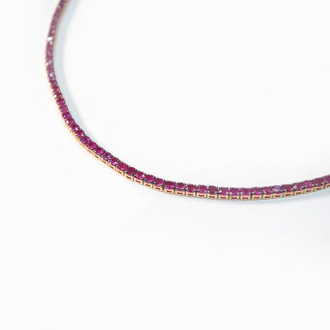 Hues of Ruby Tennis Necklace