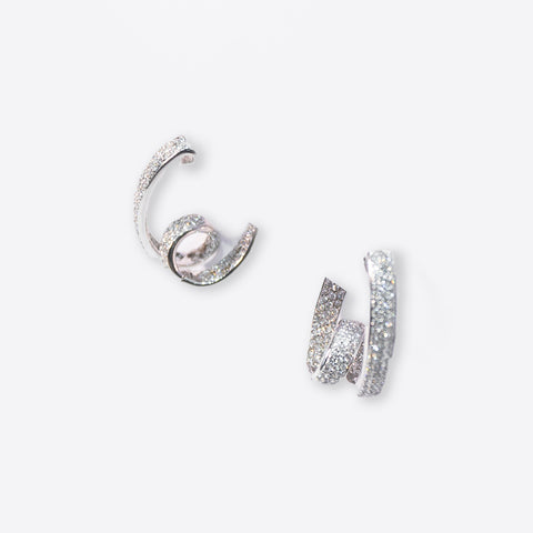 Single Spiral Diamond Earrings