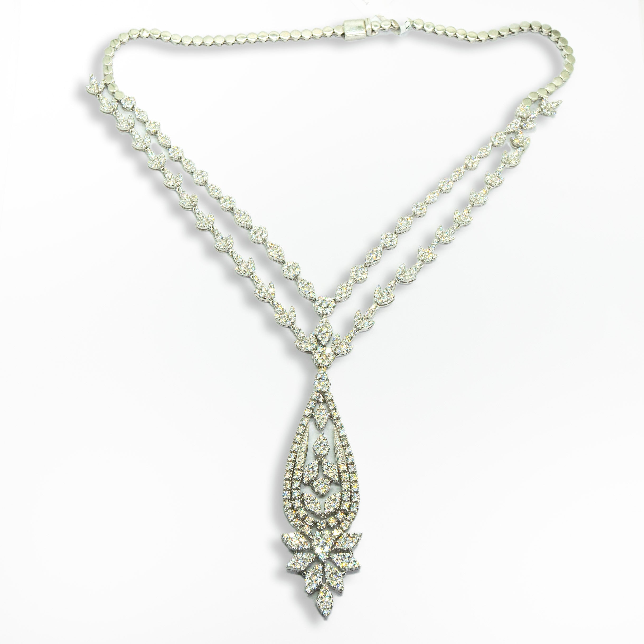 Reverie Pear Diamond Cluster Necklace | Designer Fine Jewelry by Sara  Weinstock