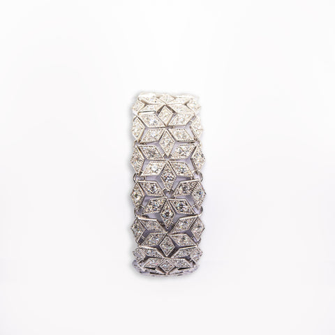 Flower Clusters Diamond Bracelet - Shami Jewelry