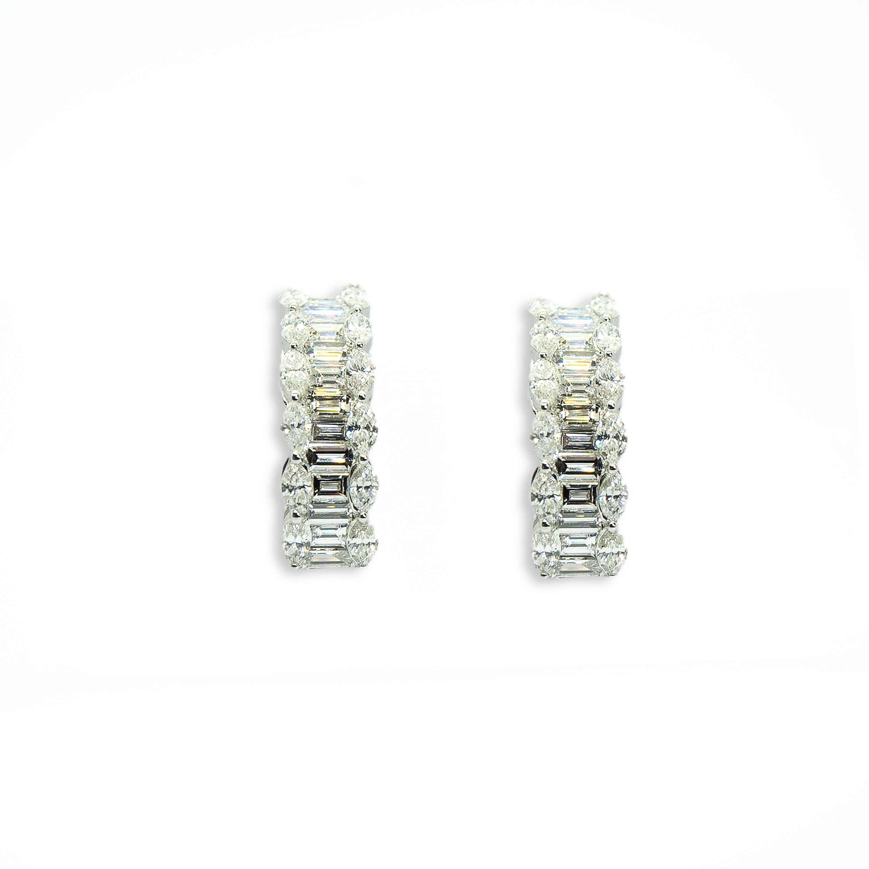 Semi diamond deals earrings