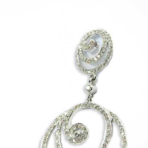 Double Coiled Diamond Earrings - Shami Jewelry